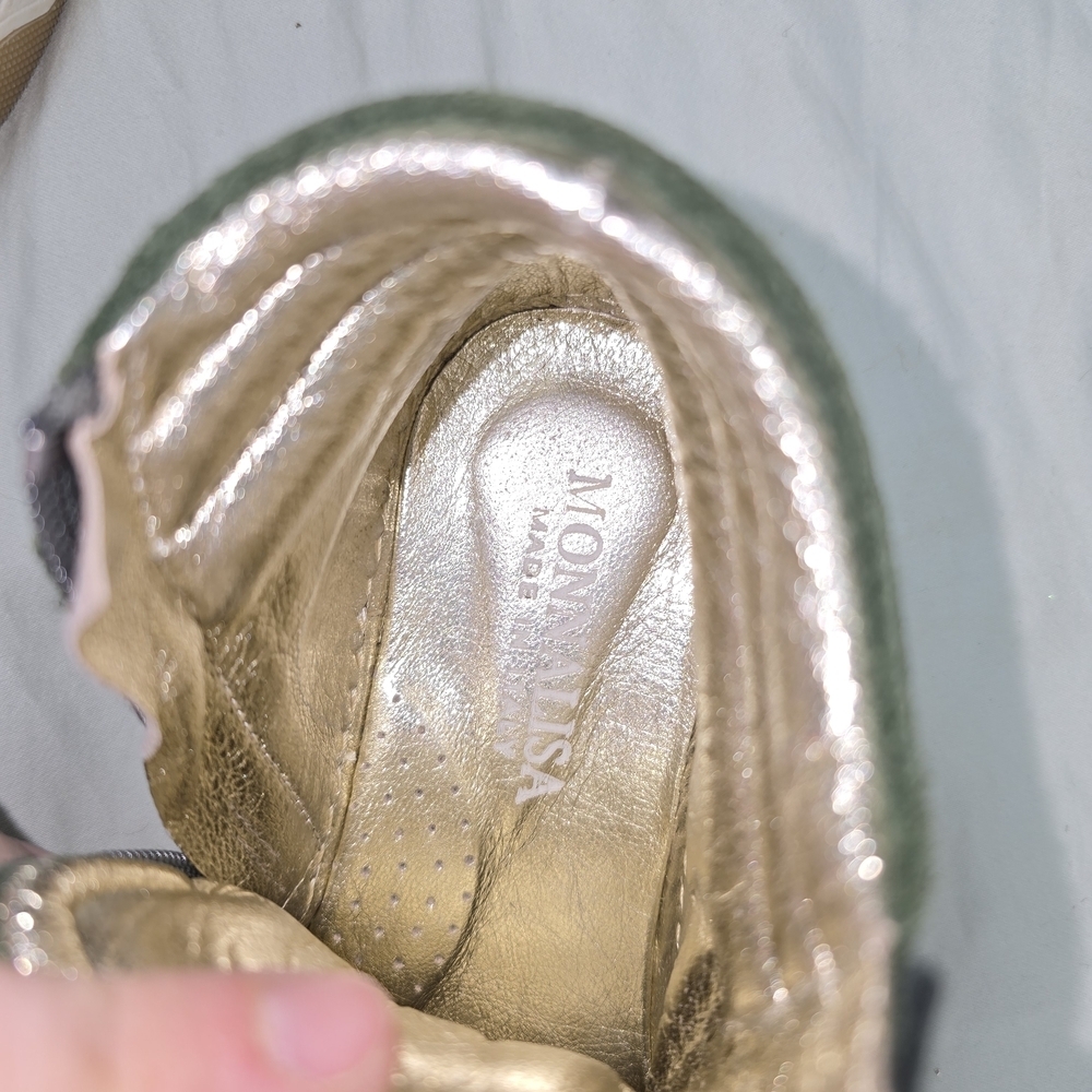 MonnaLisa Dark Green Kids Sneakers - Picture 3 of 4